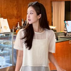 쿠폰 메이블루 블라우스 1만원대